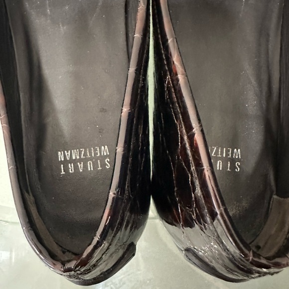Stuart Weitzman women’s loafers patent‎ leather tassels animal print size 7.5 M - Picture 5 of 12